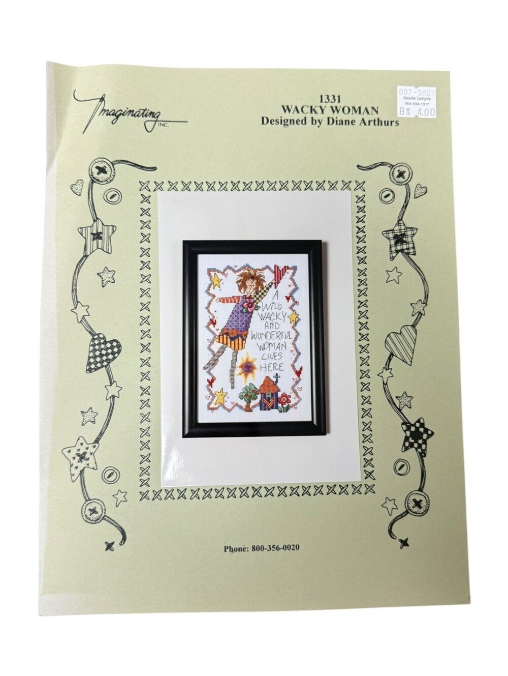 Imaginating 1331 Wacky Woman Cross Stitch Pattern Designed by Diane Arthurs